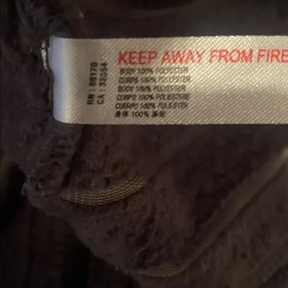 Anthropologise Mariposa Robe Oversized XS-S Plush Charcoal Grey Luxurious Lounge - Picture 9 of 11